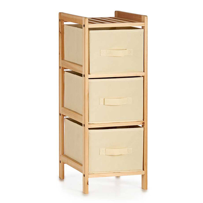 Mueble 3 cajones color crema colección kipit