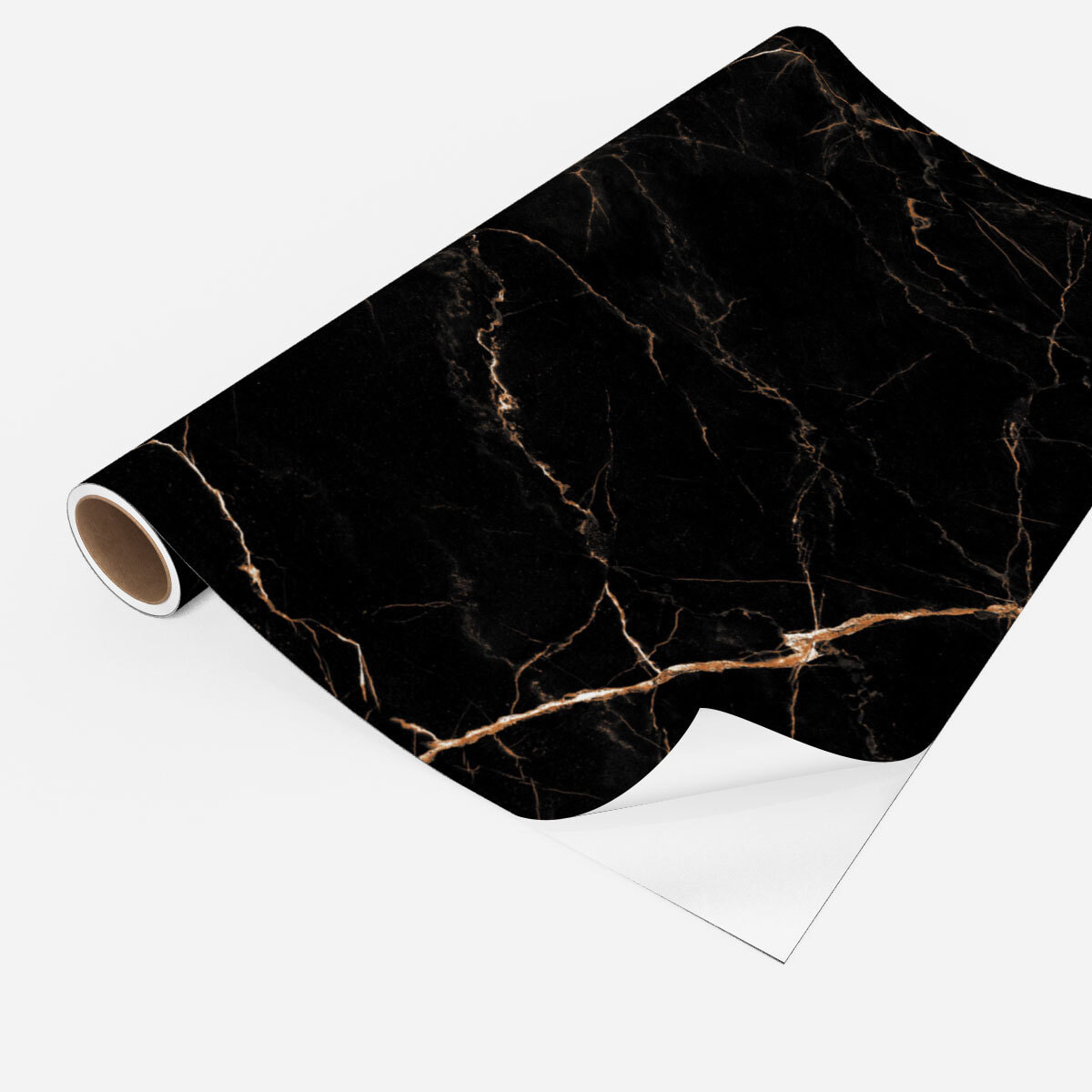 Sticker crédence adhésive - MARBRE NOIR CUIVRÉ - 60x100cm