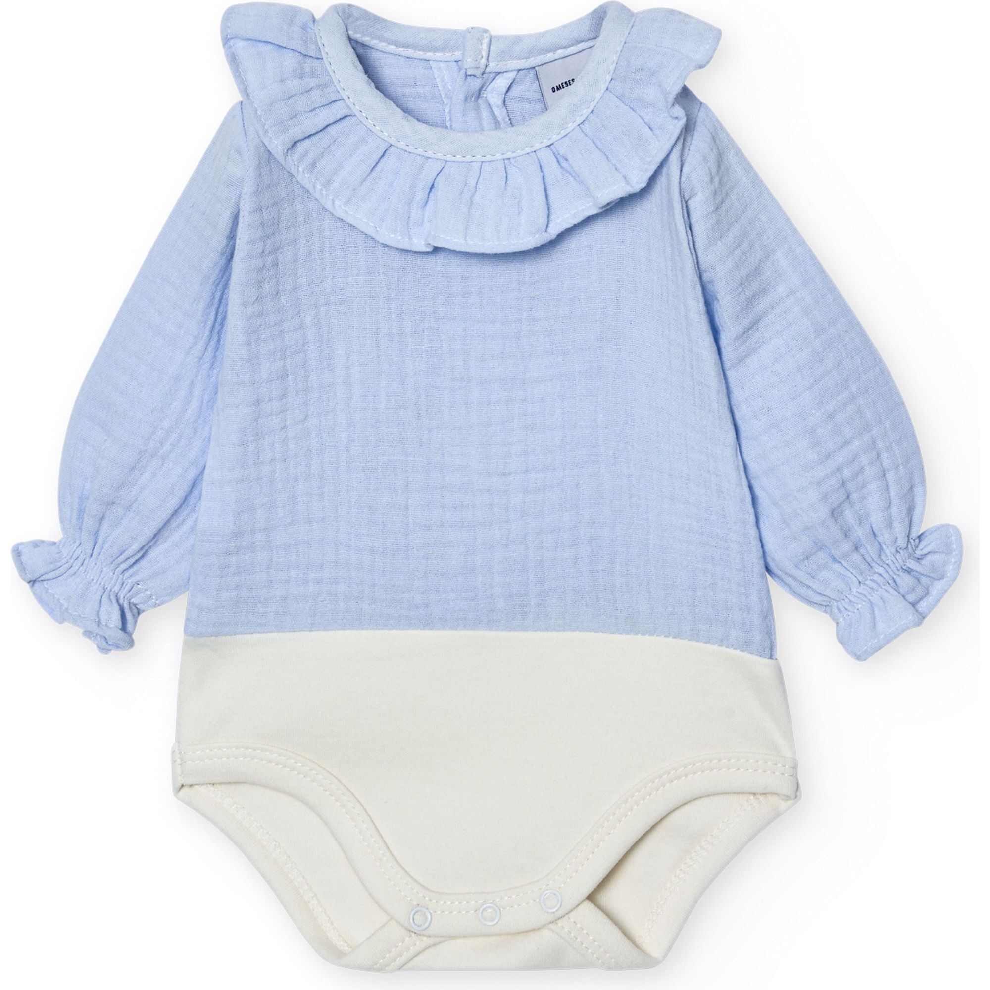 Body bebé manga larga cuello bambula