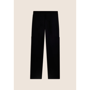 Pantaloni regular con tasche applicate e gamba dritta