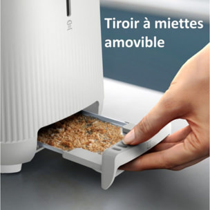 Grille-pain PHILIPS HD2511/00 Toaster blanc Série 3000, 2 fentes, 900W