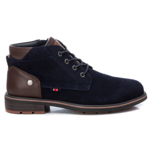 Botín blucher/derby de piel navy