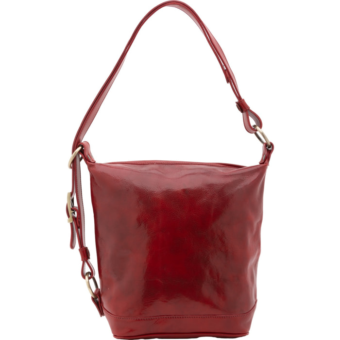 Borsa a secchiello da donna - Modello False - Vera pelle - 34.0 x 33.0 x 15.0 cm
