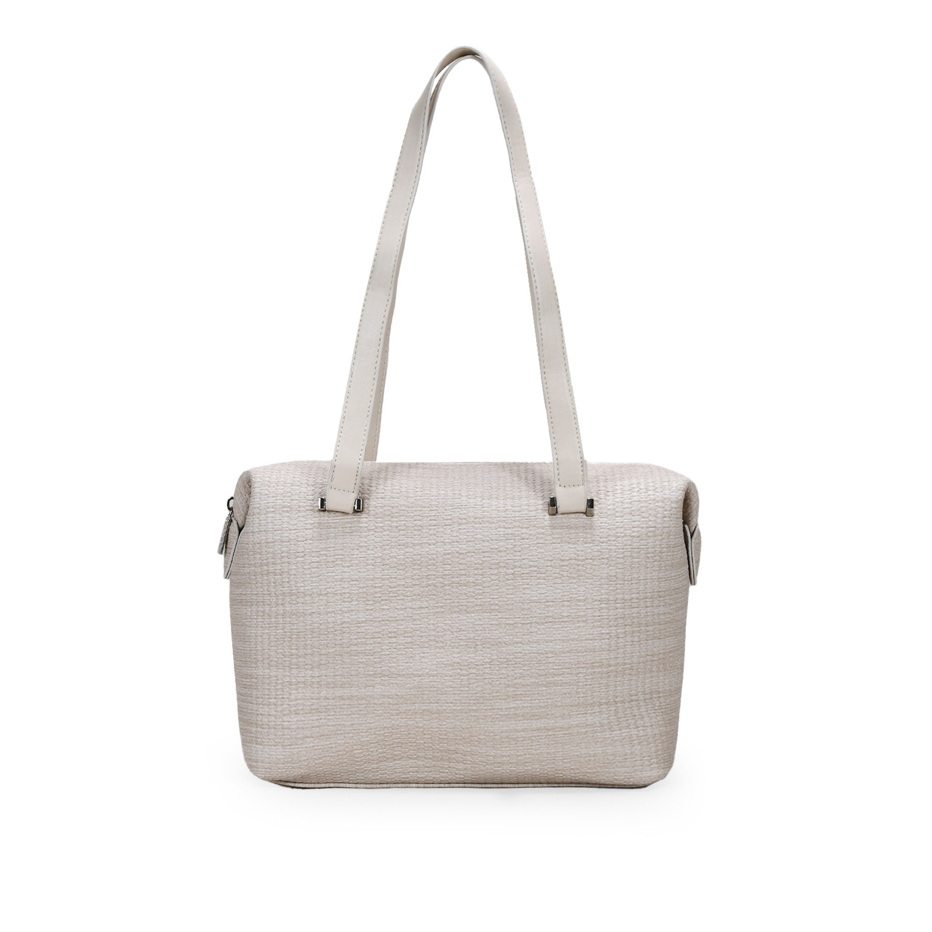 Bolso shopper taupe copn cremallera