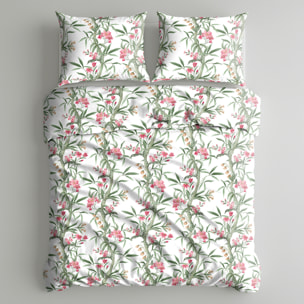 UNO CASA DESIGN Parure Copripiumino Dec.Martignano_Matrimoniale_Bianco