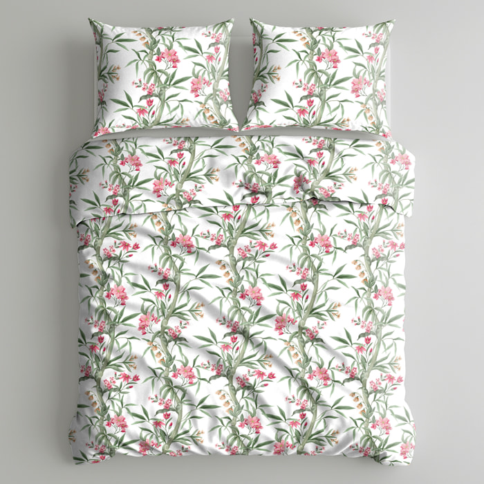 UNO CASA DESIGN Parure Copripiumino Dec.Martignano_Matrimoniale_Bianco