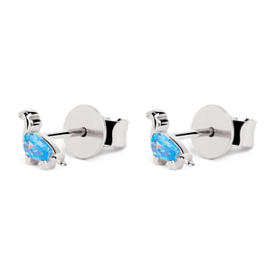 Pendientes Dino Brontosaurus Sky Plata