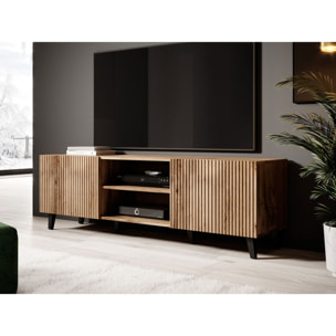 Come - meuble TV - effet bois - 150 cm - style contemporain - Bois