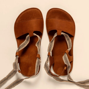 Sandalias N5685 NOBUCK LAVADO CUERO/SATYA color Cuero