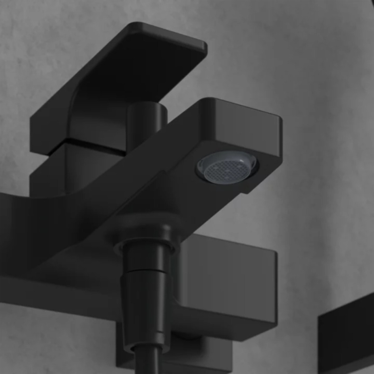 Mitigeur bain douche mécanique Architectura Square Noir mat
