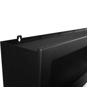Sutri 90 - Camino a Bioetanolo da Incasso Angolare Destro 90x45x22,4 cm con Bruciatore 1,5lt in Acciaio