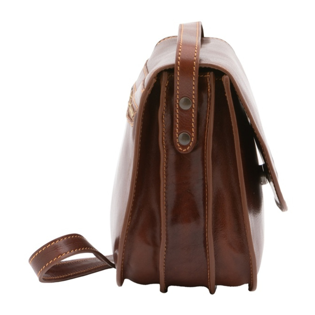 Borsa a tracolla da donna - Modello False - Vera pelle - 27.0 x 20.0 x 12.0 cm