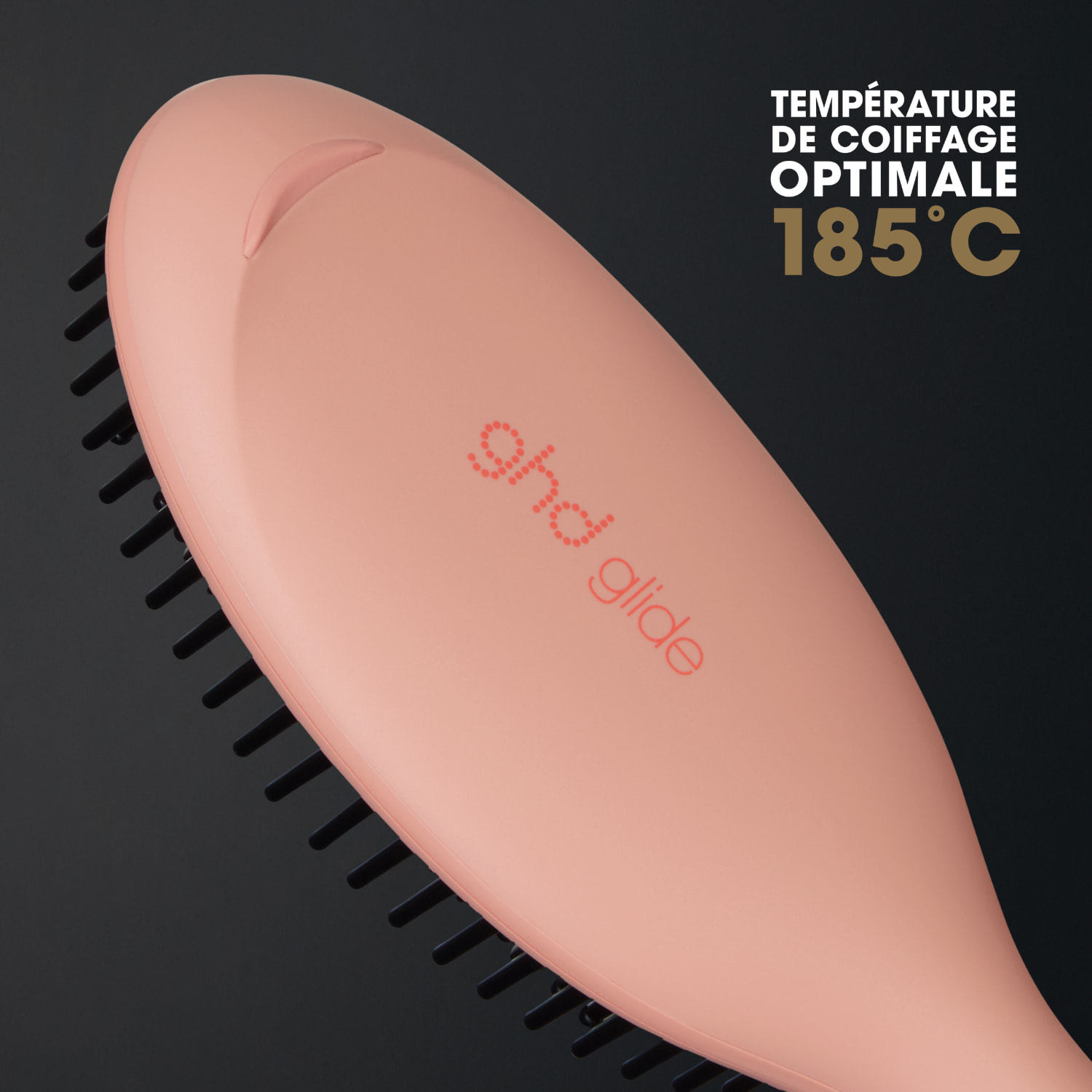 Brosse lissante ghd glide rose et sa pochette thermoprotectrice