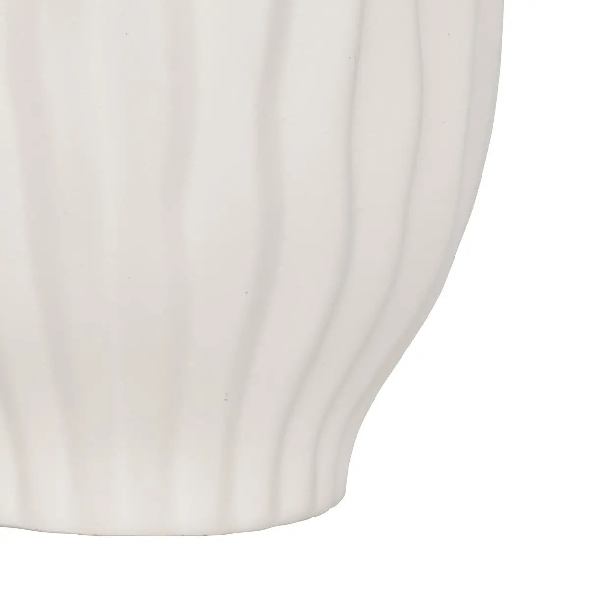 Vase strié "Fernan" céramique blanc H22cm