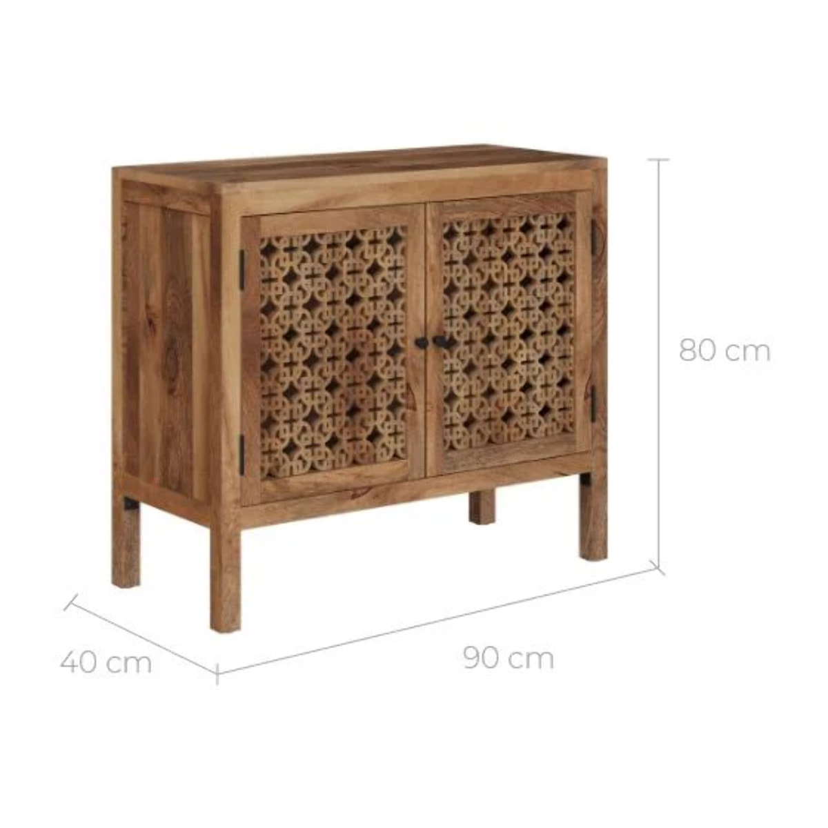 Petit buffet ajouré en bois de manguier - Jaya