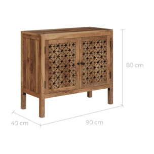 Petit buffet ajouré en bois de manguier - Jaya
