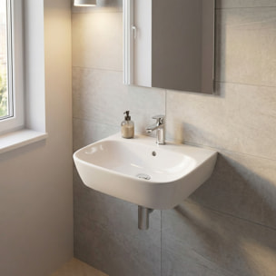 Brevis Lavabo suspendu avec trou pour robinetterie, 43x30x13cm (SATBRE4330R)