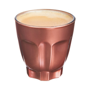 6 tazas de vidrio 9 cl Terracotta Flashy - Luminarc
