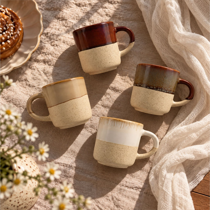 Lot de 8 tasses assorties macchiato 10cl MACCHIATO