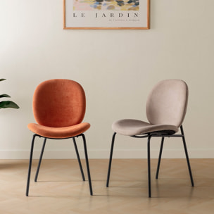 Lot de 2 chaises en tissu - BOREAL