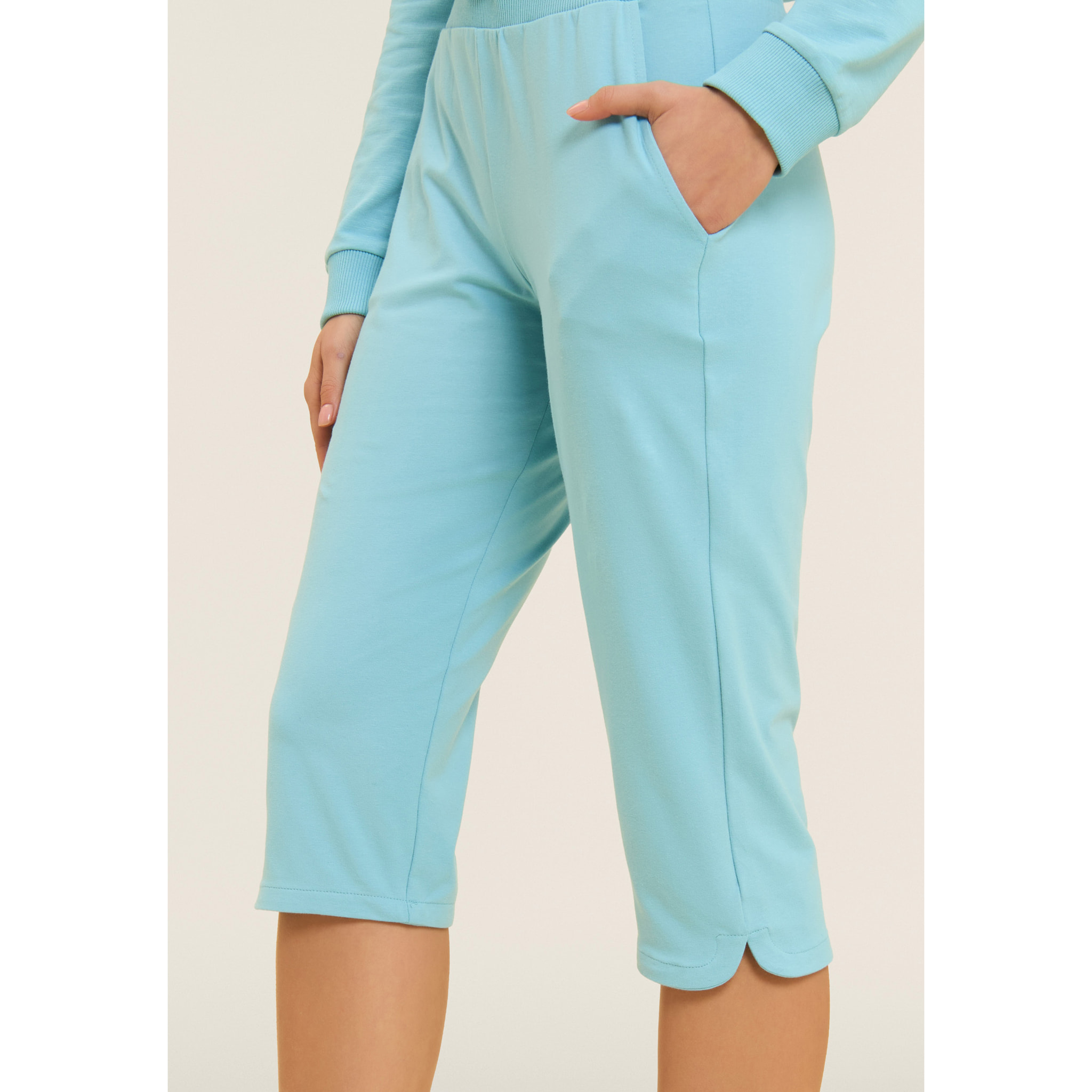 Pantaloni Corsaro con Fondo Stondato e Logo FREDDY