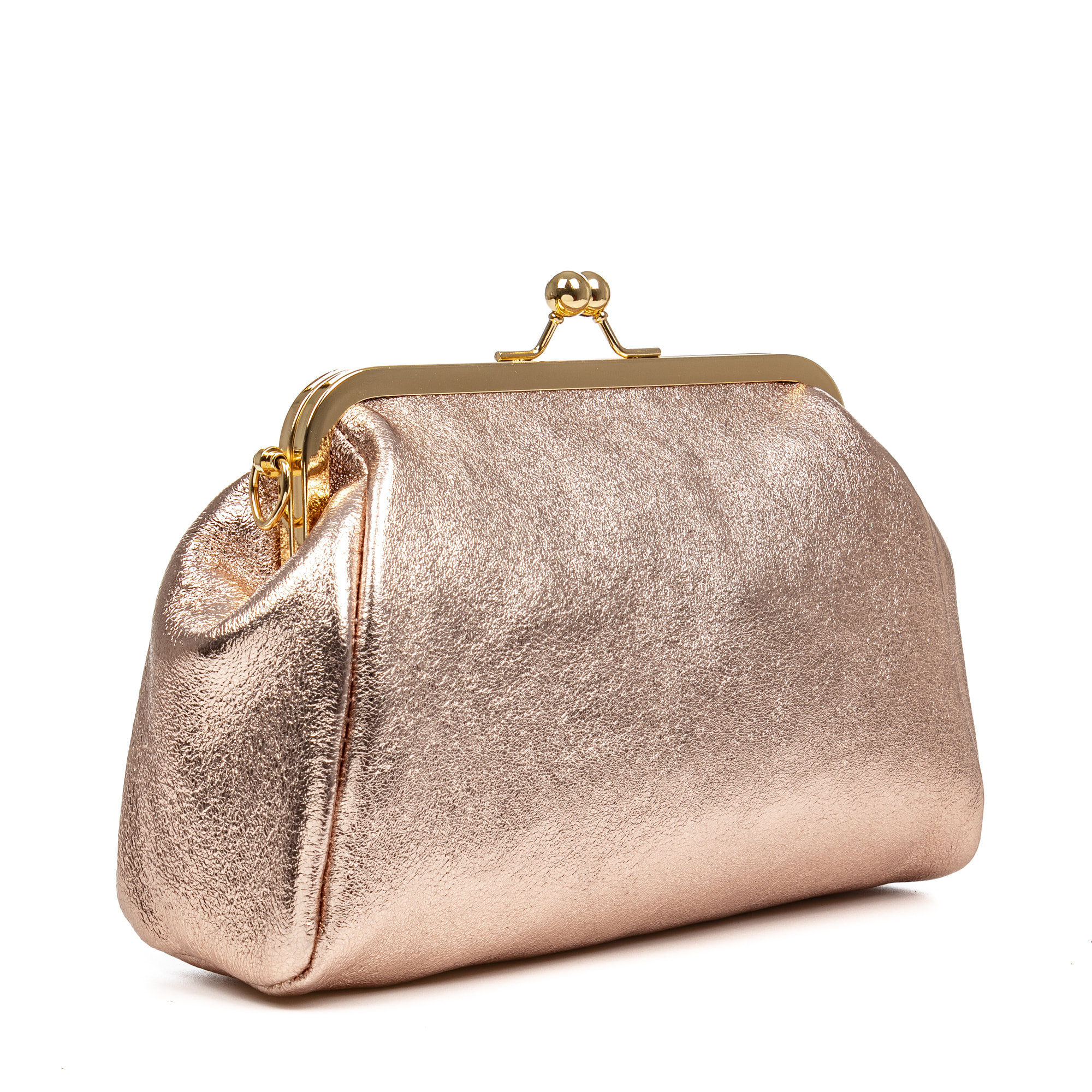 Ambivere borsa a mano Donna. Pelle autentica Suede finitura lucida laccata.