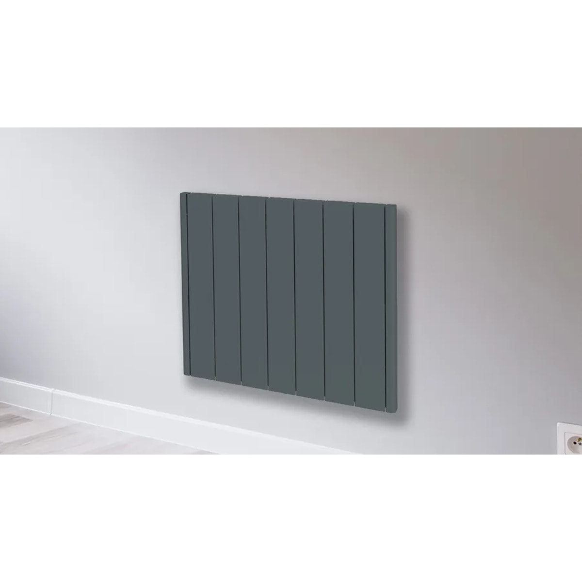 Radiateur Électrique LCD Céramique Gris Anthracite 1500W