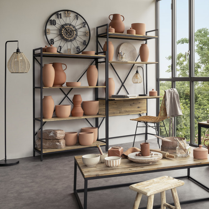 Lampe "Delia" en métal H47,5cm noir