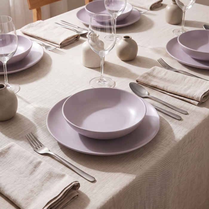 Servizio piatti 18 pezzi in ceramica - GLICINE