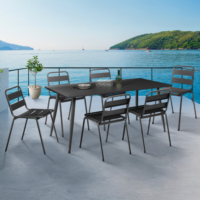 Chaises de jardin acier