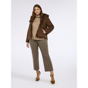 Fiorella Rubino - Pantaloni check Kick Flare - Grigio