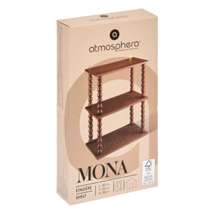 Étagère Mona rectangulaire 40x50cm marron