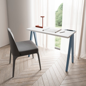 Escritorio Colmar blanco y azul 78x107x49 cm