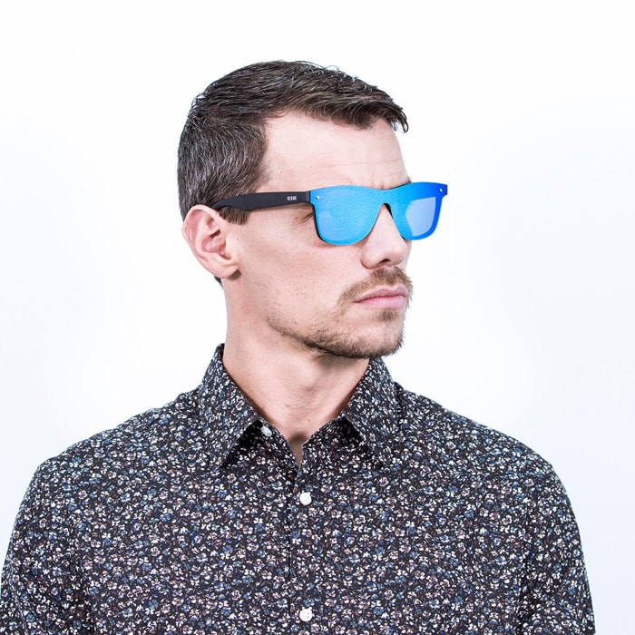 Gafas de sol OCEAN MESSINA - Negro mate / Plana revo azul cielo