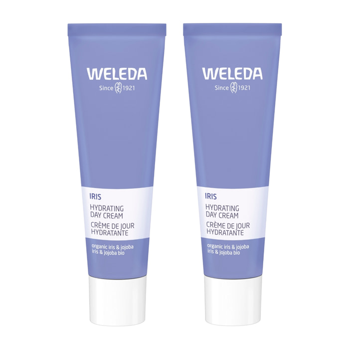 WELEDA - Duo Crème de Jour Hydratante Iris - Régule l'équilibre hydrolipidique - Certifié Natrue**- Tube 30 ml  x 2