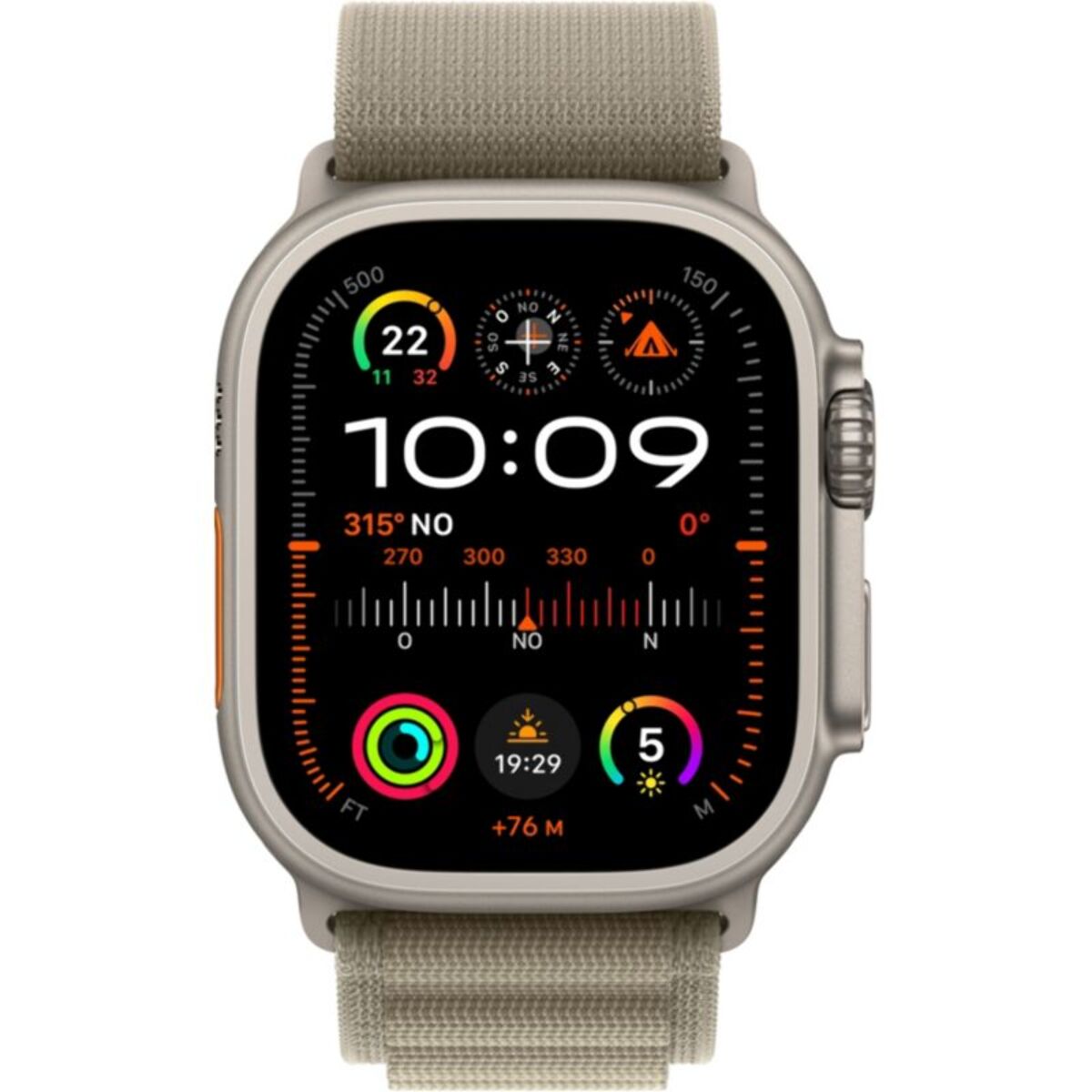 Montre connectée APPLE WATCH Ultra 2 Cellular 49MM Titane/Boucle Alpine Vert S