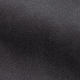 Lot de 2 chaises en cuir synthétique gris foncé et métal noir - Killi