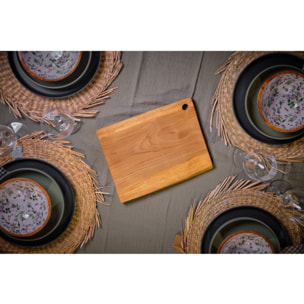 Planche de découpe 30x25cm rectangulaire en bois de teck - MADISON