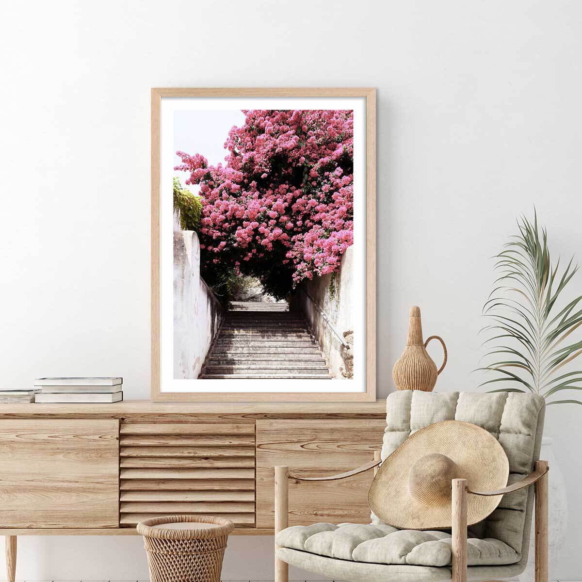 Affiche welcometoportugal secret street Affiche + cadre en bois - Chêne