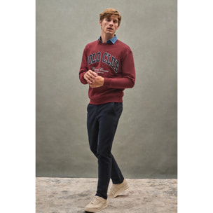 Sudadera granate de corte holgado Established 2012 Polo Club