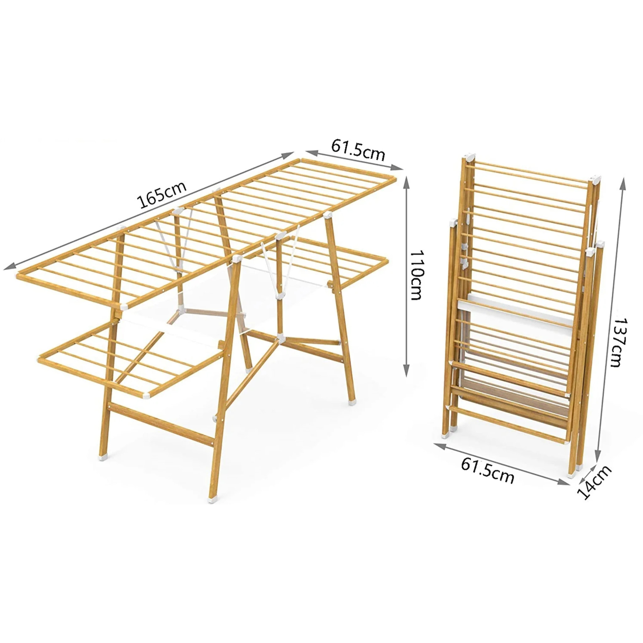 Séchoir à linge pliable NAIROBI bois 20M