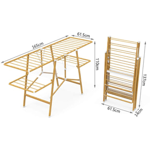 Séchoir à linge pliable NAIROBI bois 20M