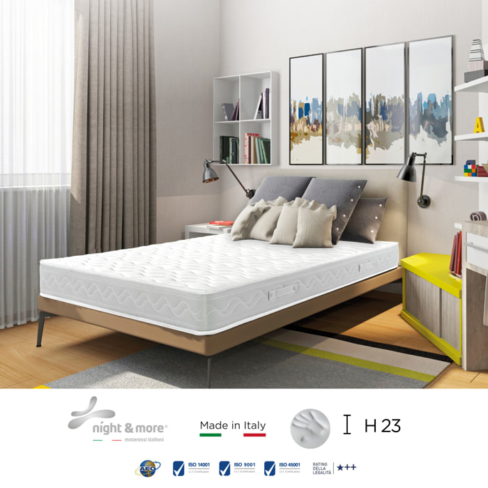 "Sogno" H18 cm 90x200 guanciale Memory OMAGGIO 1cm memory foam
