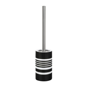 Brosse wc avec support TUBE STRIPPES Noir & Blanc Spirella