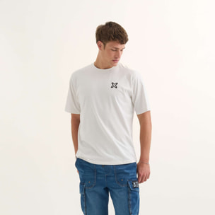 Camiseta MUNICH Skate streetwear hombre de algodón orgánico blanco