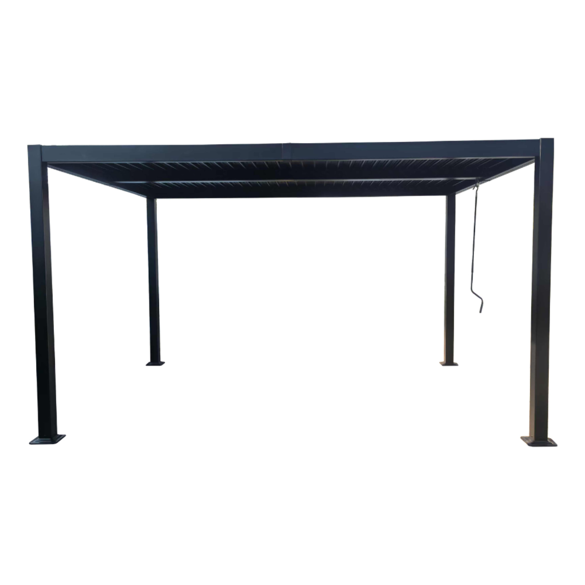 Pergola bioclimatique 4x3m structure en aluminium noir