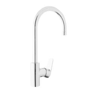 Project mitigeur monocommande col de cygne pour évier, avec bras pivotant, Chrome (SATBSPRO280)