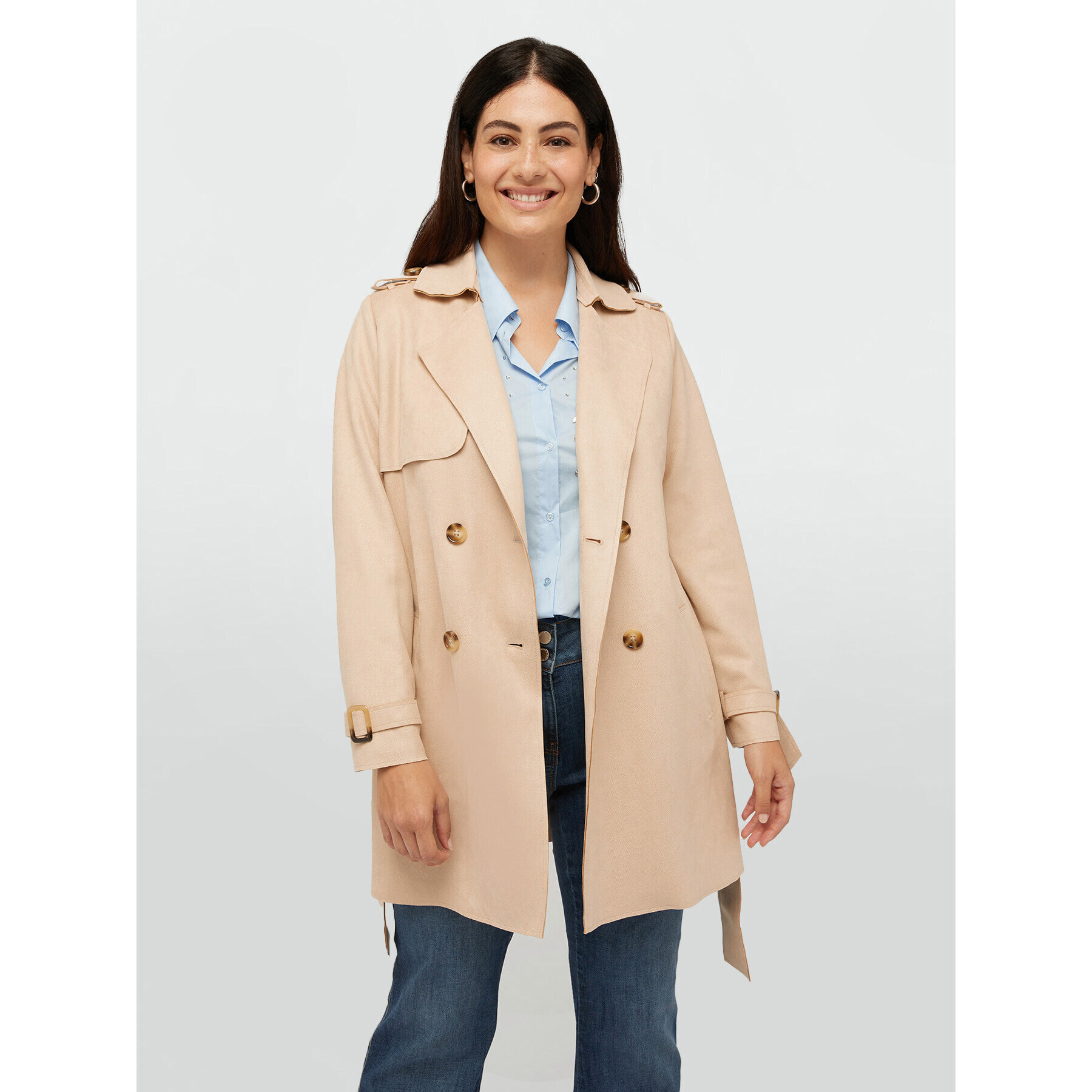 Fiorella Rubino - Trench in tessuto scuba - Beige