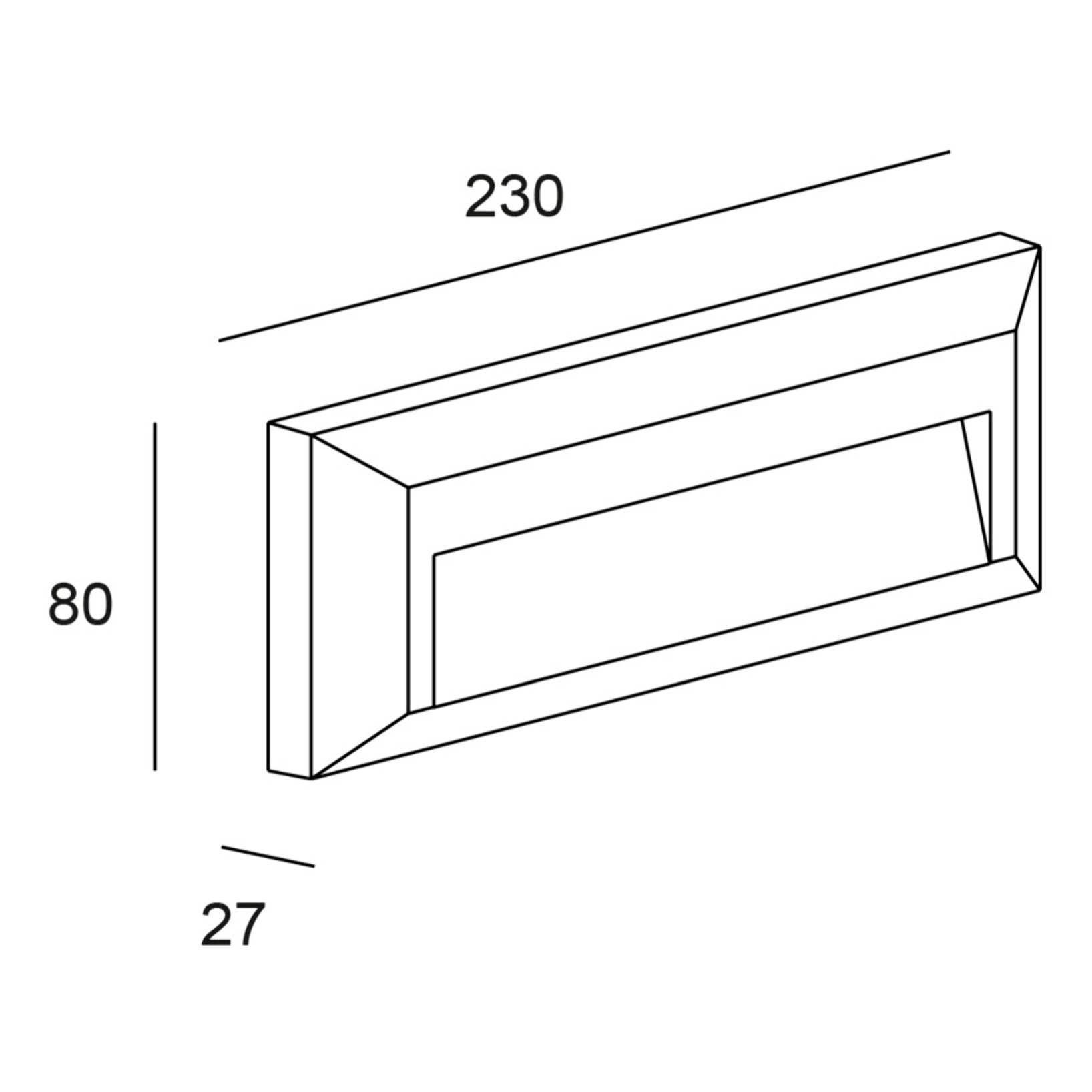 Forlight APLIQUE IP65 SIRAM LED 2.5 BLANCO CÁLIDO - 3000K ON-OFF GRIS URBANO 290