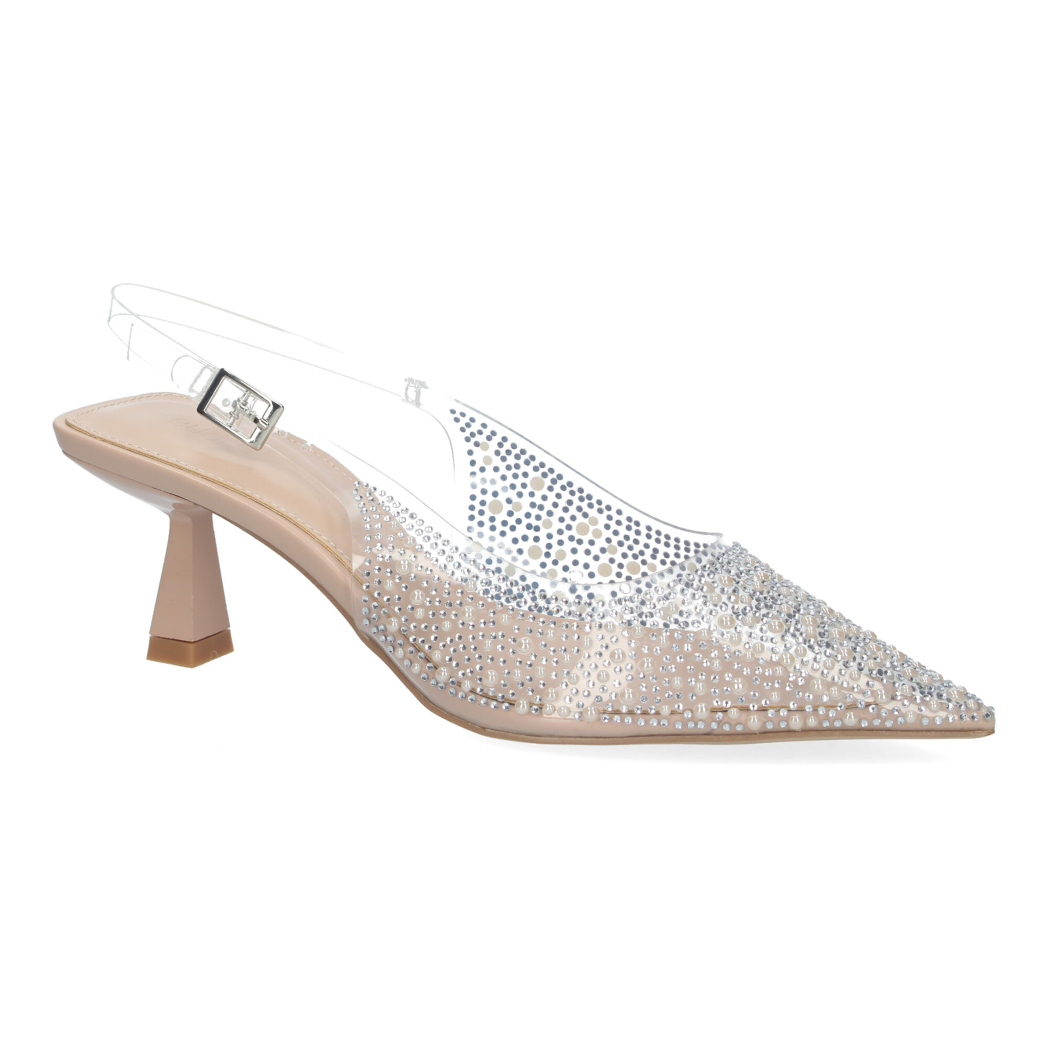 Zapato de Salón Transparente con Brillantes